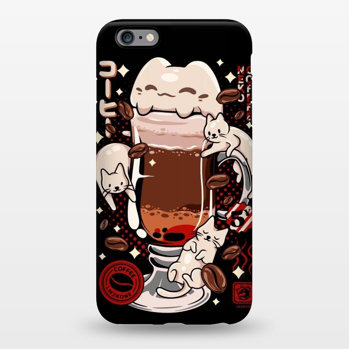 iPhone 6/6s plus StrongFit Catpuccino - Coffee Kawaii Cat by LM2Kone