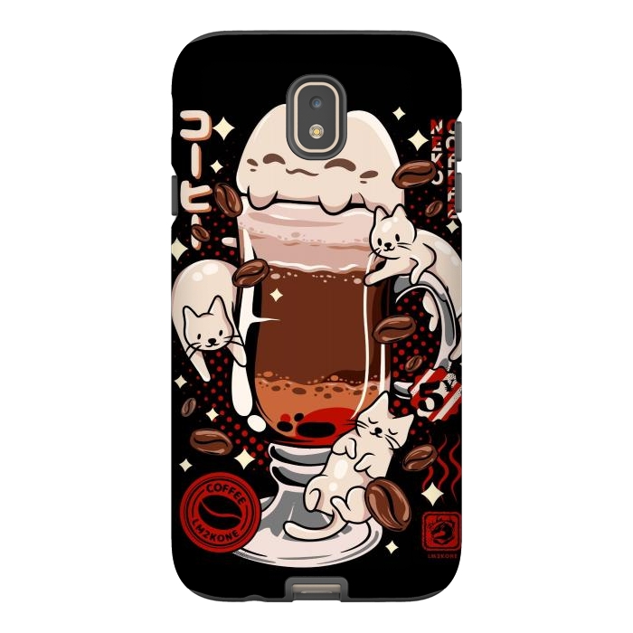 Galaxy J7 StrongFit Catpuccino - Coffee Kawaii Cat by LM2Kone