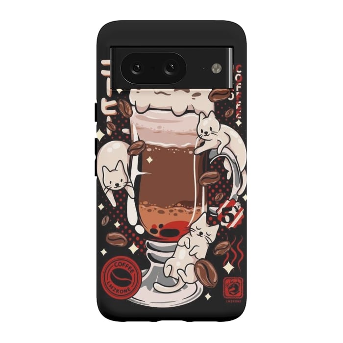 Pixel 8 StrongFit Catpuccino - Coffee Kawaii Cat by LM2Kone