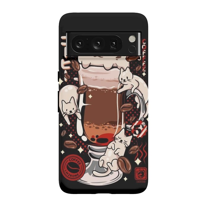 Pixel 8 Pro StrongFit Catpuccino - Coffee Kawaii Cat by LM2Kone