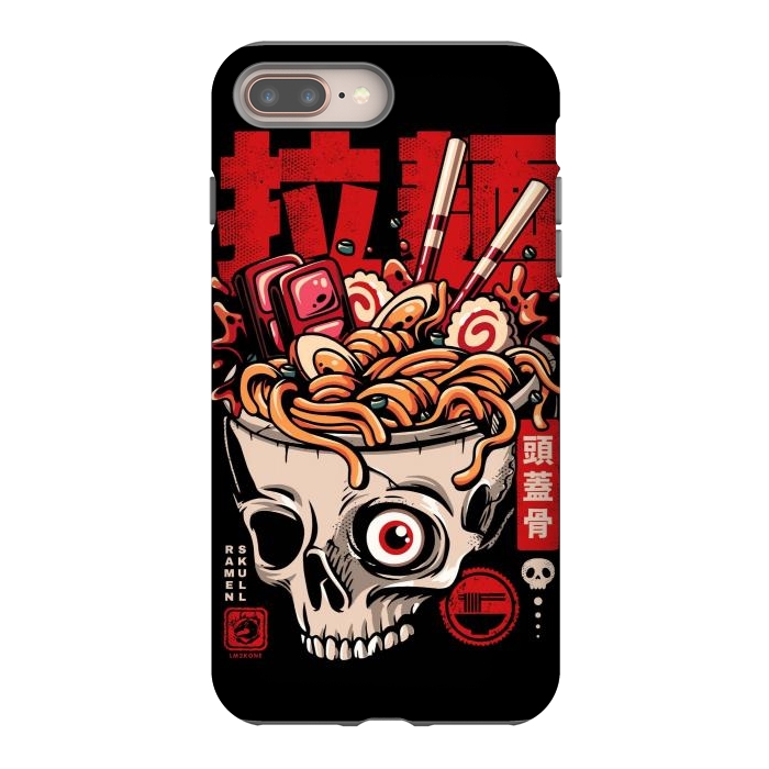 iPhone 7 plus StrongFit Skull Ramen Noodles by LM2Kone