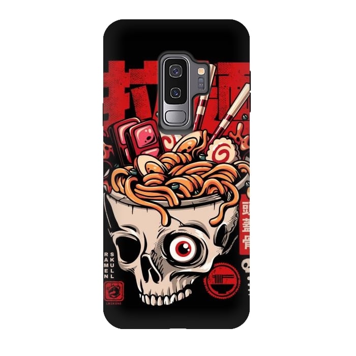 Galaxy S9 plus StrongFit Skull Ramen Noodles by LM2Kone