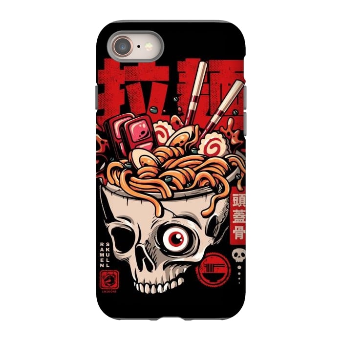 iPhone 8 StrongFit Skull Ramen Noodles by LM2Kone