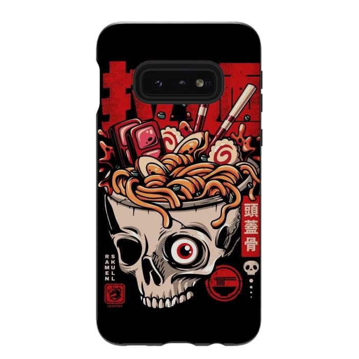 Galaxy S10e StrongFit Skull Ramen Noodles by LM2Kone
