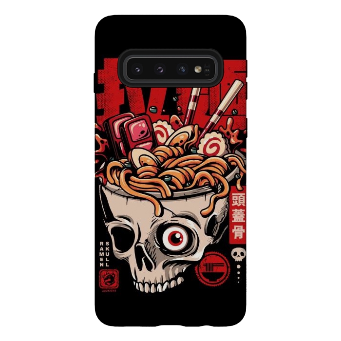 Galaxy S10 StrongFit Skull Ramen Noodles by LM2Kone