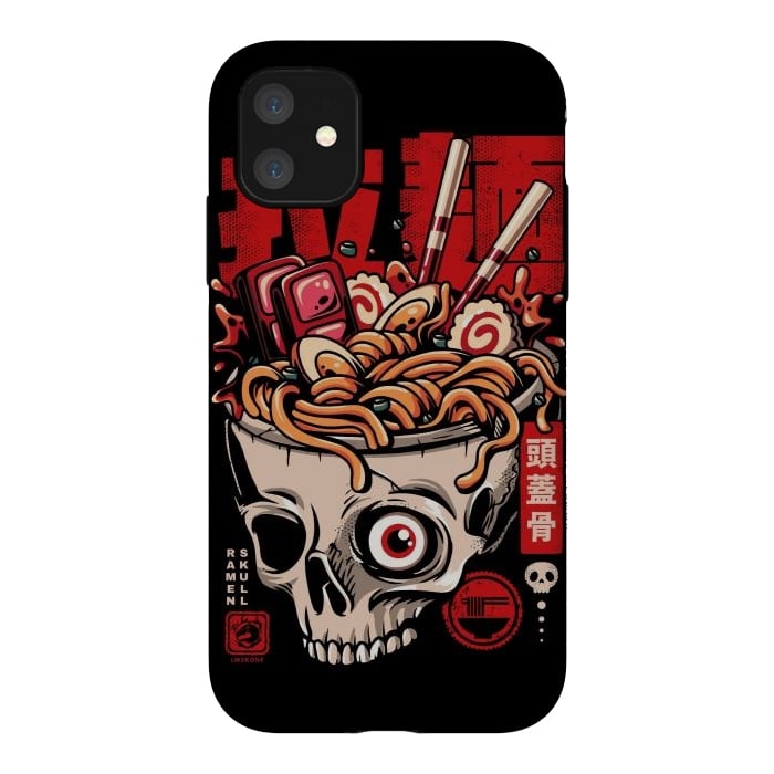 iPhone 11 StrongFit Skull Ramen Noodles by LM2Kone