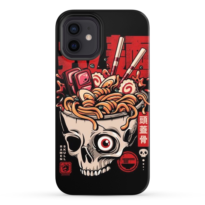 iPhone 12 StrongFit Skull Ramen Noodles by LM2Kone