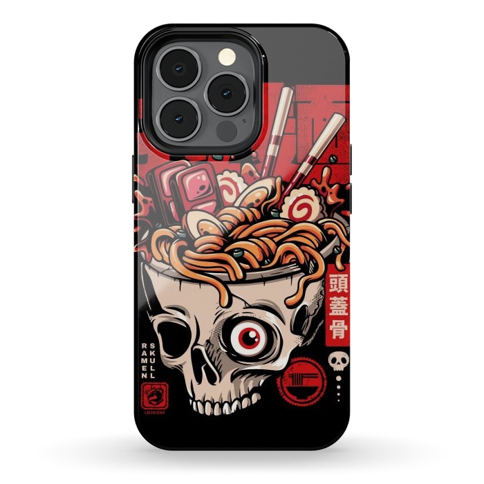 iPhone 13 pro StrongFit Skull Ramen Noodles by LM2Kone
