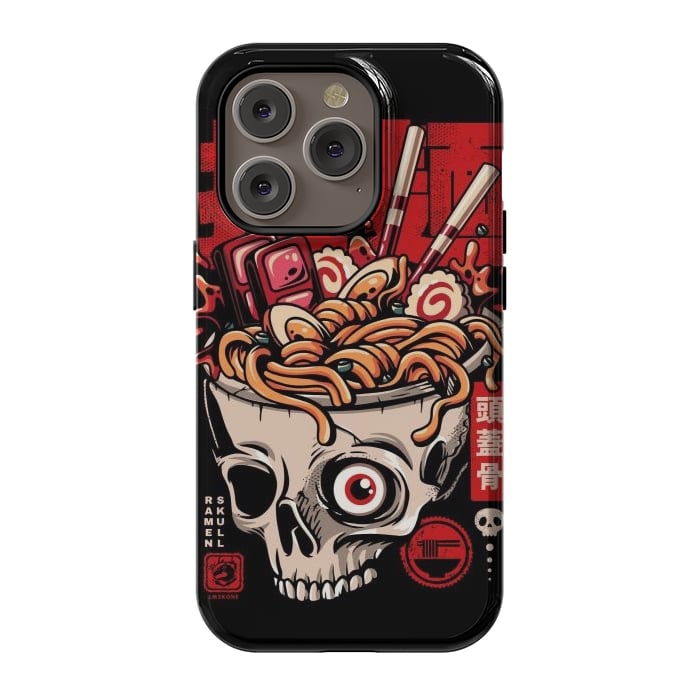 iPhone 14 Pro StrongFit Skull Ramen Noodles by LM2Kone