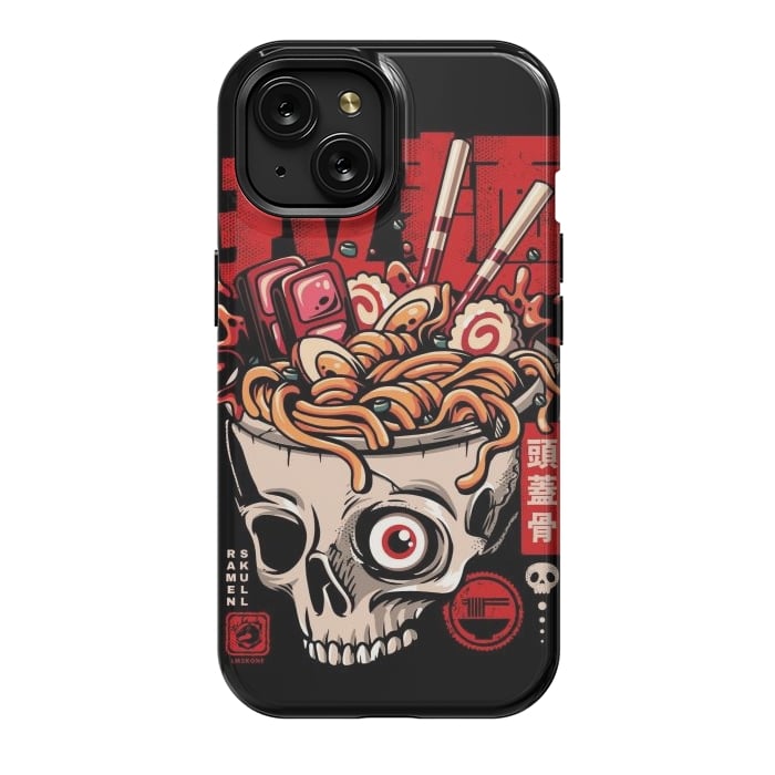 iPhone 15 StrongFit Skull Ramen Noodles by LM2Kone