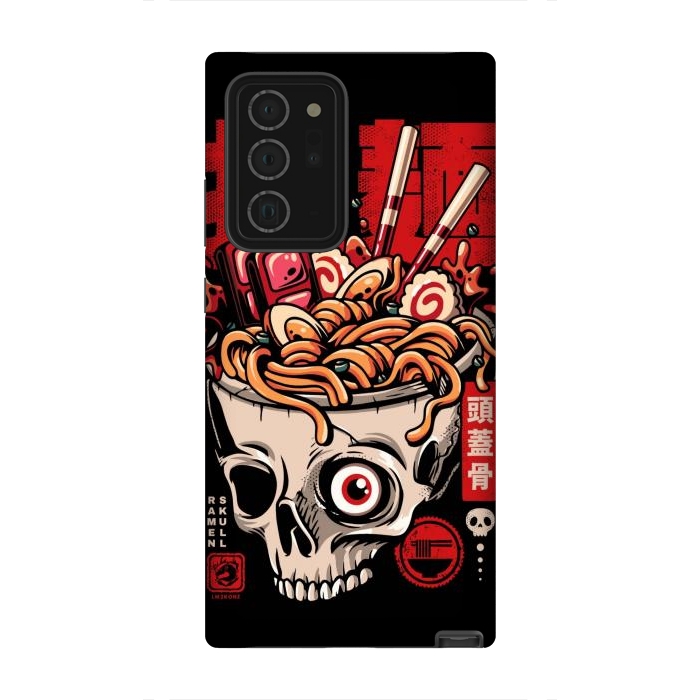Galaxy Note 20 Ultra StrongFit Skull Ramen Noodles by LM2Kone