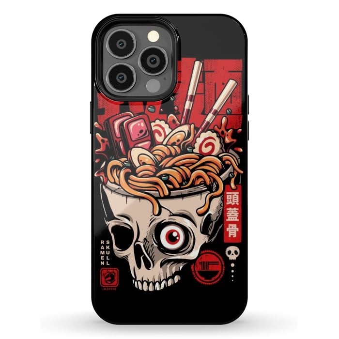 iPhone 13 Pro Max StrongFit Skull Ramen Noodles by LM2Kone