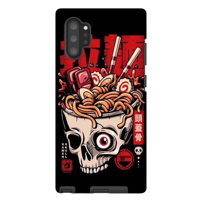 Galaxy Note 10 plus StrongFit Skull Ramen Noodles by LM2Kone