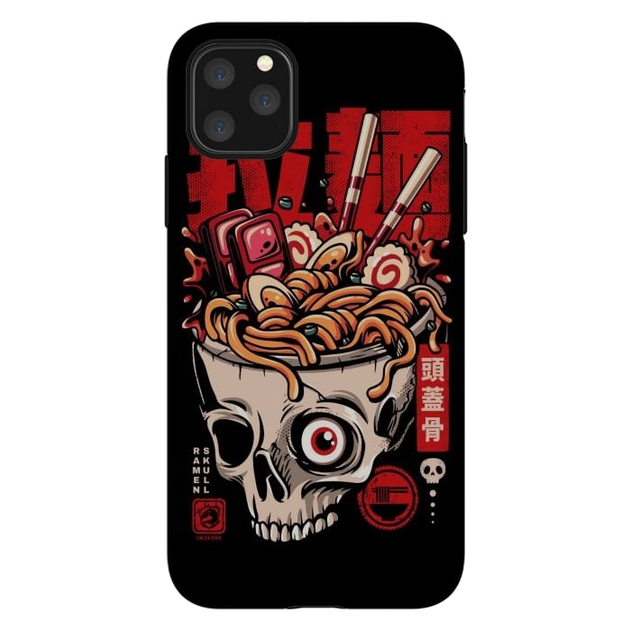 iPhone 11 Pro Max StrongFit Skull Ramen Noodles by LM2Kone