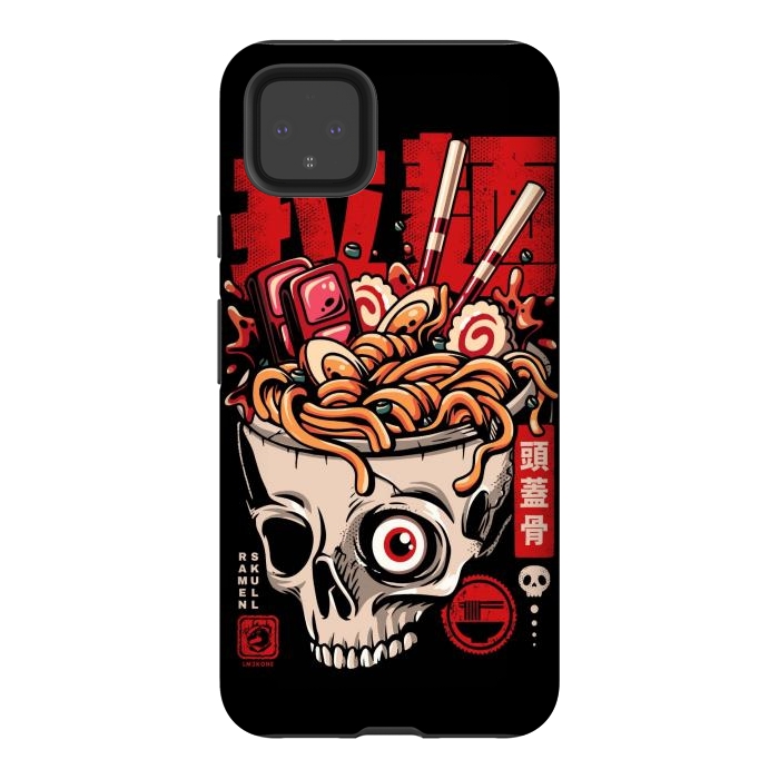 Pixel 4XL StrongFit Skull Ramen Noodles by LM2Kone