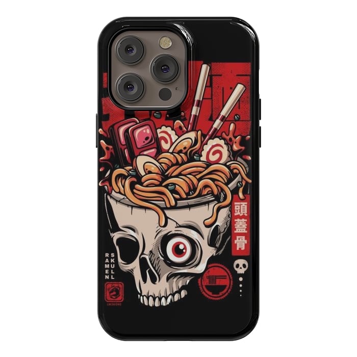 iPhone 14 Pro max StrongFit Skull Ramen Noodles by LM2Kone