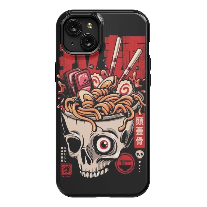 iPhone 15 Plus StrongFit Skull Ramen Noodles by LM2Kone