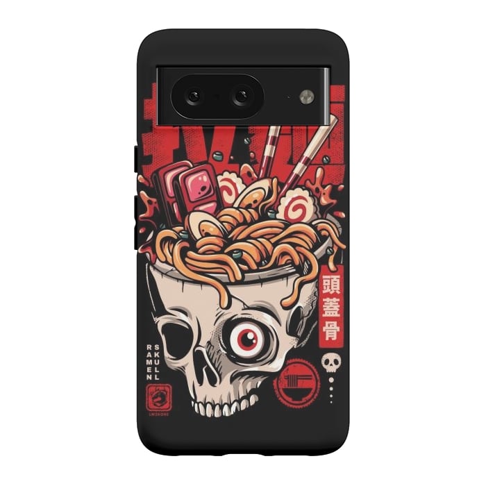 Pixel 8 StrongFit Skull Ramen Noodles by LM2Kone