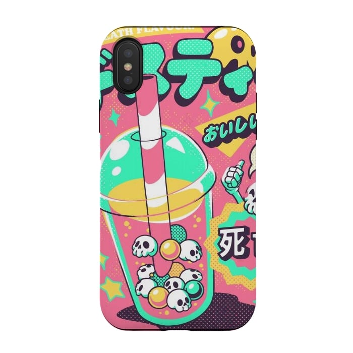 iPhone Xs / X StrongFit Death Tea - Pink Version by Ilustrata