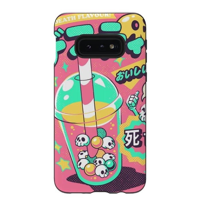 Galaxy S10e StrongFit Death Tea - Pink Version by Ilustrata