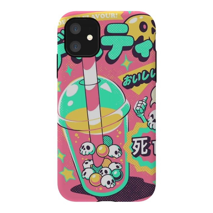 iPhone 11 StrongFit Death Tea - Pink Version by Ilustrata