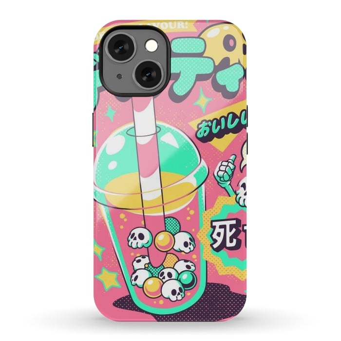 iPhone 13 StrongFit Death Tea - Pink Version by Ilustrata
