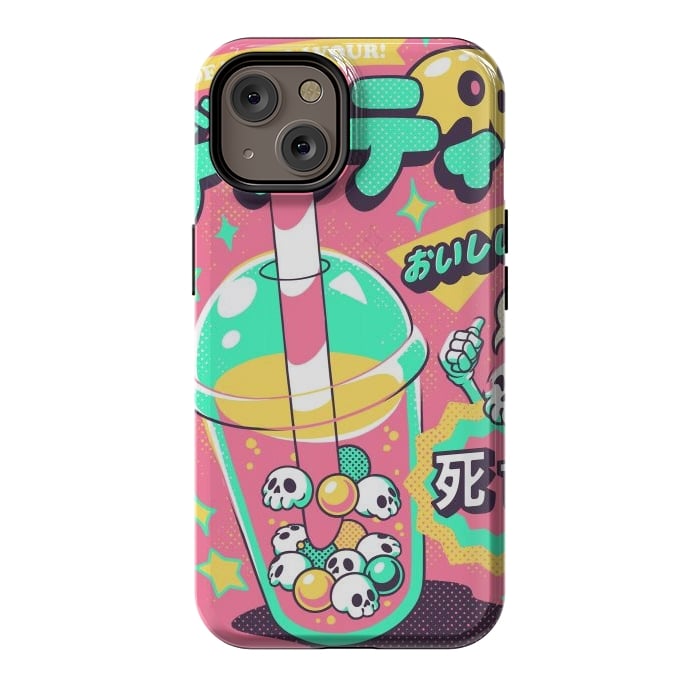 iPhone 14 StrongFit Death Tea - Pink Version by Ilustrata