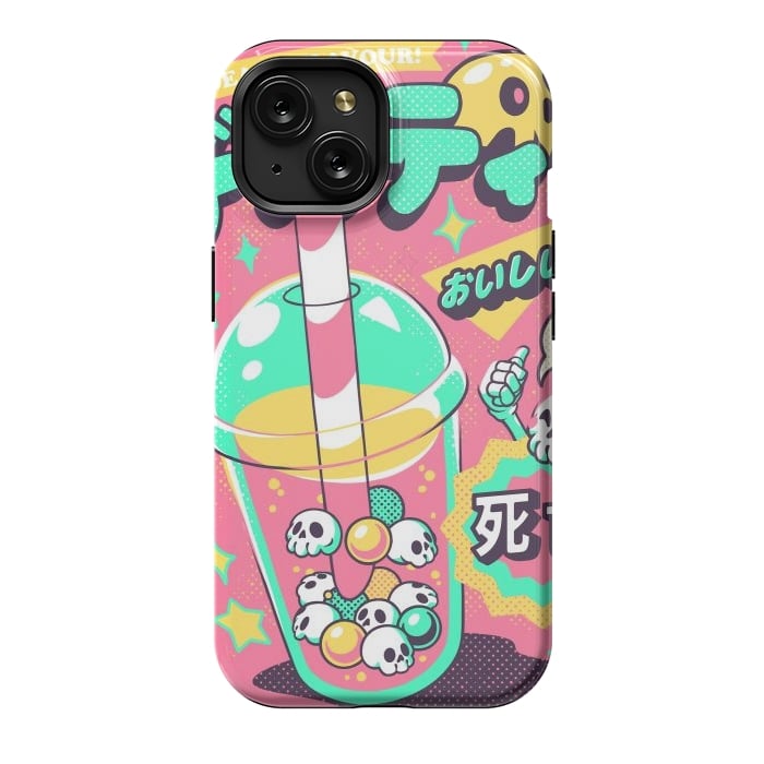 iPhone 15 StrongFit Death Tea - Pink Version by Ilustrata