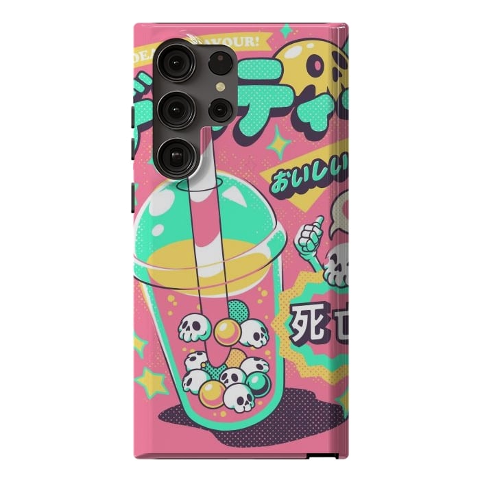 Galaxy S23 Ultra StrongFit Death Tea - Pink Version by Ilustrata