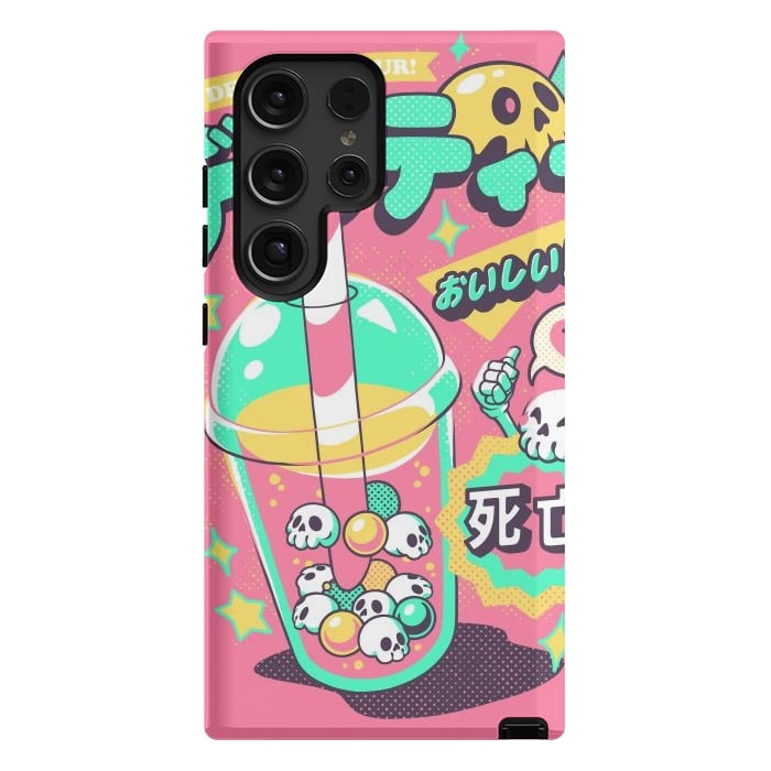 Galaxy S24 Ultra StrongFit Death Tea - Pink Version by Ilustrata
