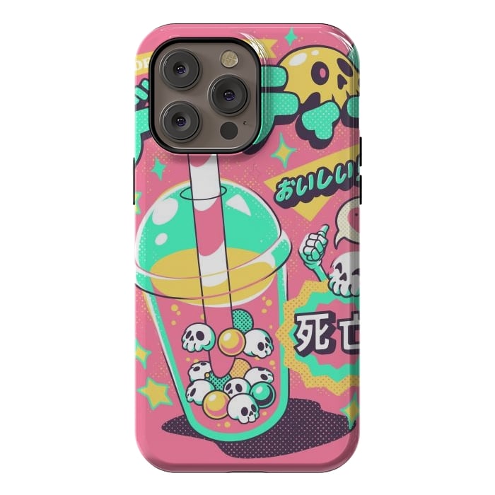 iPhone 14 Pro max StrongFit Death Tea - Pink Version by Ilustrata