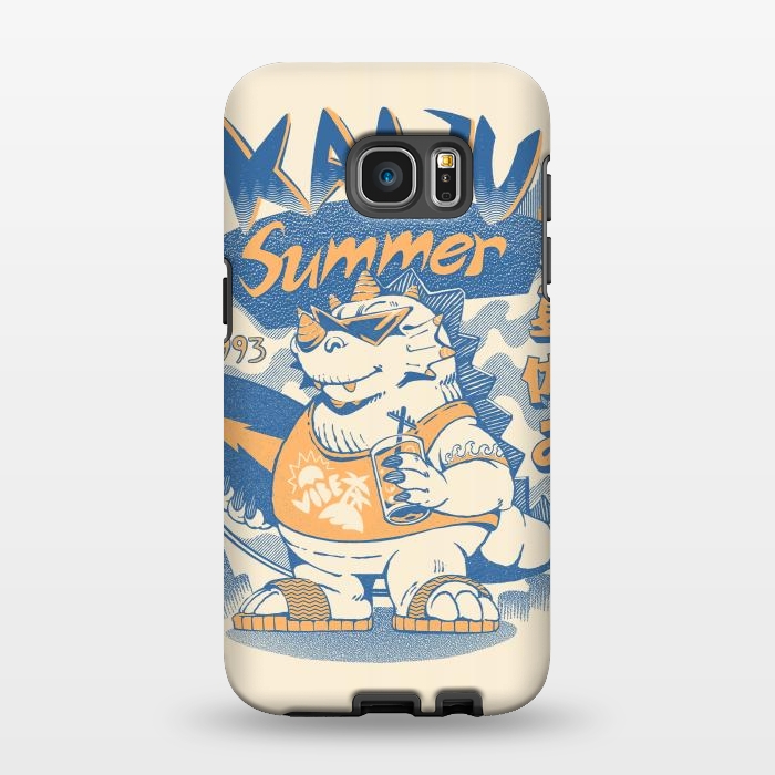 Galaxy S7 EDGE StrongFit Kaiju Summer Vibes  by Ilustrata
