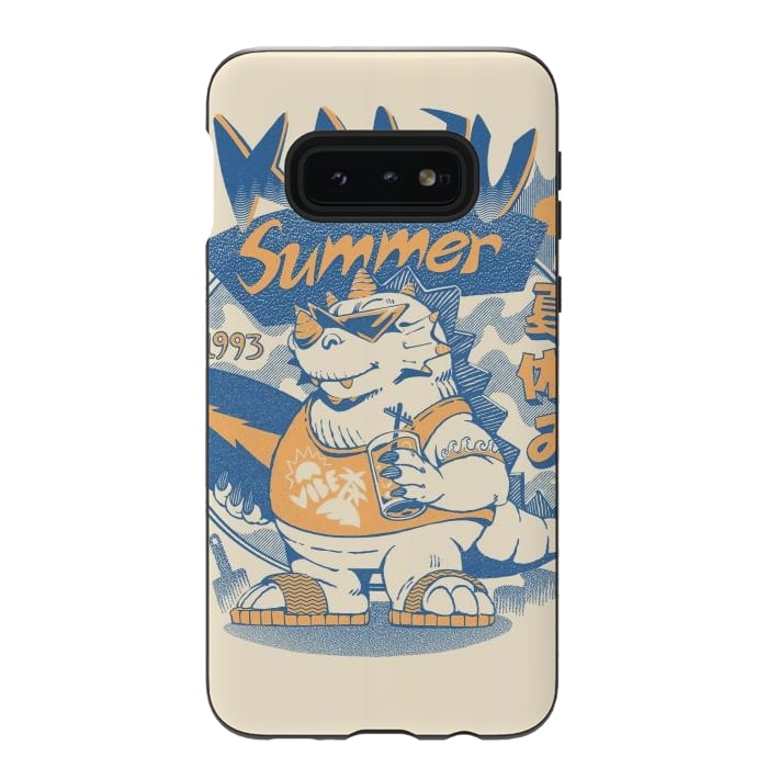 Galaxy S10e StrongFit Kaiju Summer Vibes  by Ilustrata