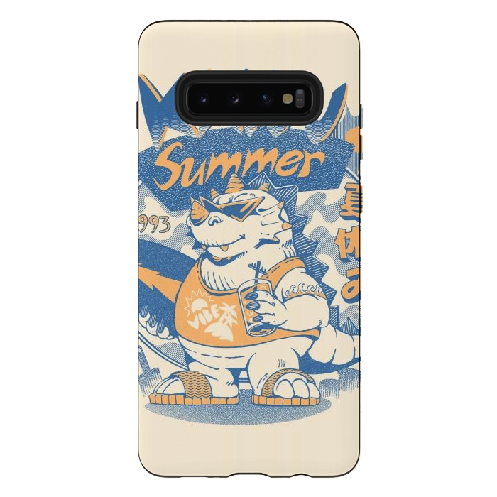 Galaxy S10 plus StrongFit Kaiju Summer Vibes  by Ilustrata