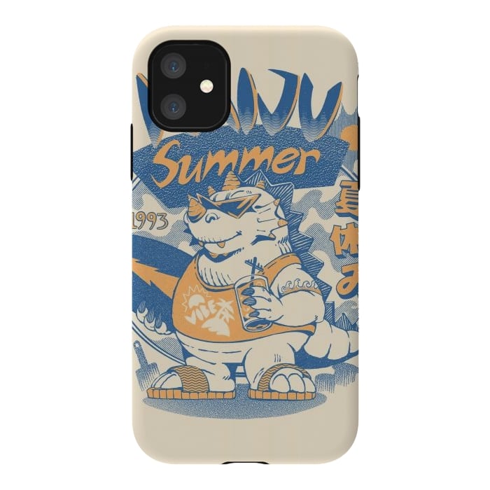 iPhone 11 StrongFit Kaiju Summer Vibes  by Ilustrata