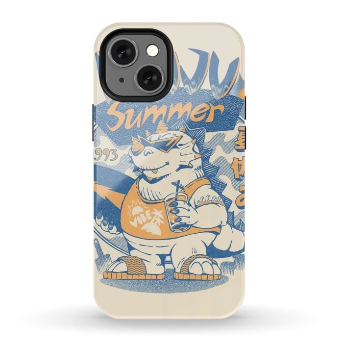 iPhone 12 mini StrongFit Kaiju Summer Vibes  by Ilustrata