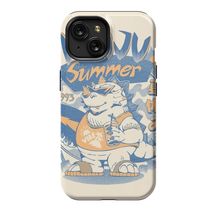 iPhone 15 StrongFit Kaiju Summer Vibes  by Ilustrata