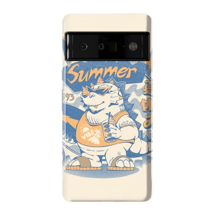 Pixel 6 Pro StrongFit Kaiju Summer Vibes  by Ilustrata