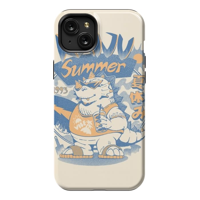 iPhone 15 Plus StrongFit Kaiju Summer Vibes  by Ilustrata