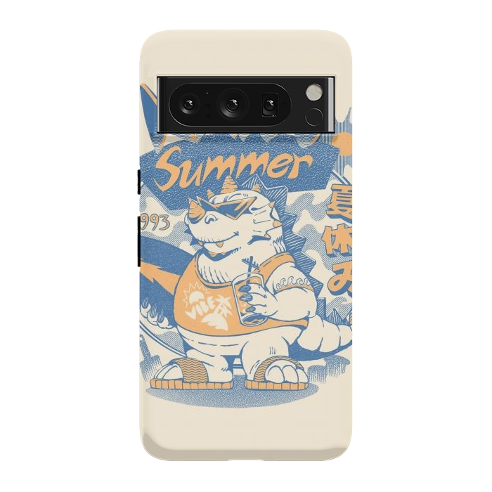 Pixel 8 Pro StrongFit Kaiju Summer Vibes  by Ilustrata