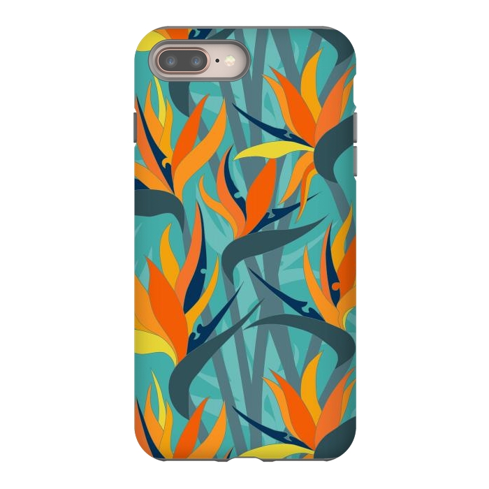 iPhone 7 plus StrongFit Seamless Floral Pattern Plant Strelitzia G610 by Medusa GraphicArt