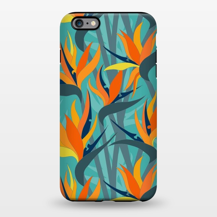 iPhone 6/6s plus StrongFit Seamless Floral Pattern Plant Strelitzia G610 by Medusa GraphicArt