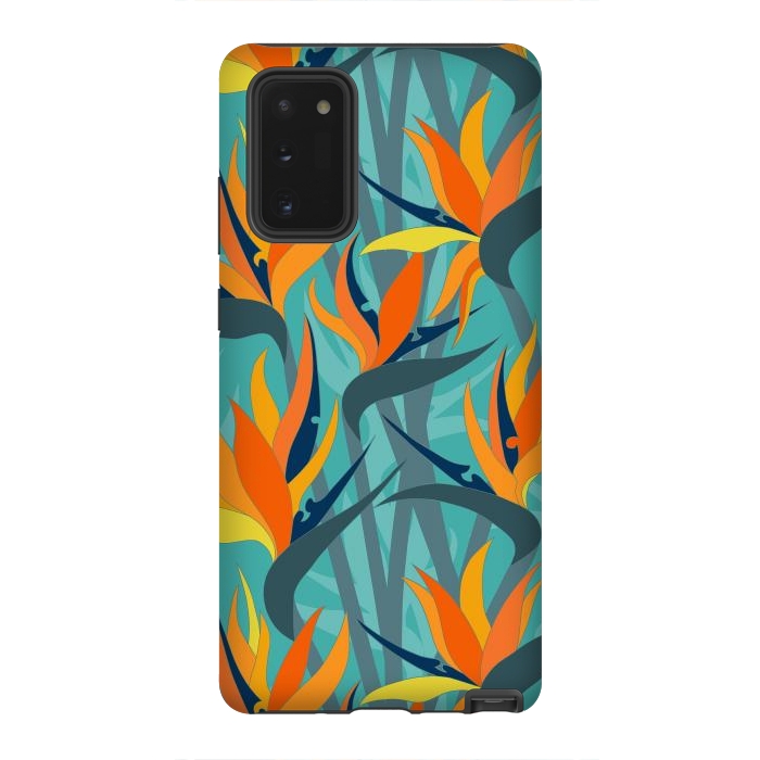 Galaxy Note 20 StrongFit Seamless Floral Pattern Plant Strelitzia G610 by Medusa GraphicArt