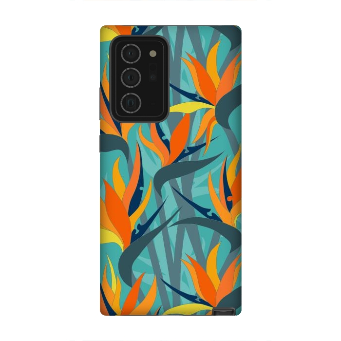 Galaxy Note 20 Ultra StrongFit Seamless Floral Pattern Plant Strelitzia G610 by Medusa GraphicArt
