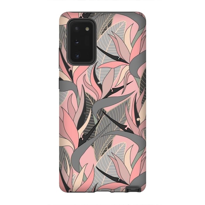 Galaxy Note 20 StrongFit Seamless Floral Pattern Plant Strelitzia G612 by Medusa GraphicArt