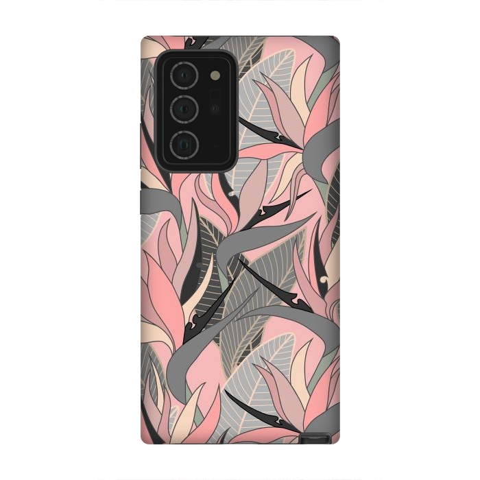 Galaxy Note 20 Ultra StrongFit Seamless Floral Pattern Plant Strelitzia G612 by Medusa GraphicArt
