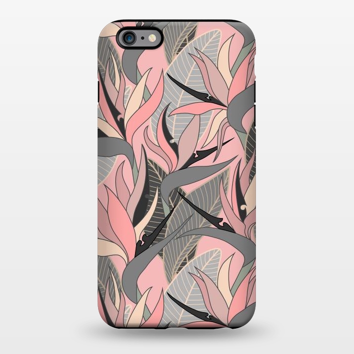 iPhone 6/6s plus StrongFit Seamless Floral Pattern Plant Strelitzia G612 by Medusa GraphicArt
