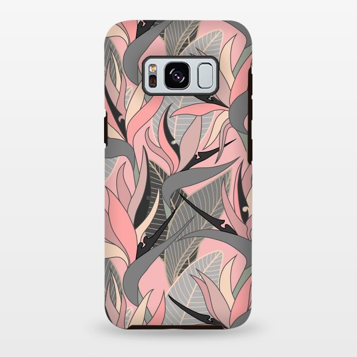 Galaxy S8 plus StrongFit Seamless Floral Pattern Plant Strelitzia G612 by Medusa GraphicArt