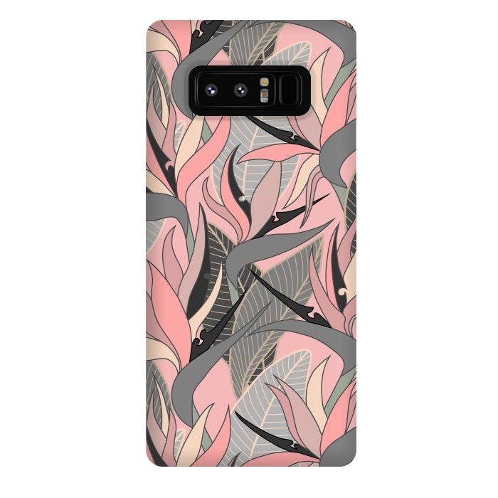 Galaxy Note 8 StrongFit Seamless Floral Pattern Plant Strelitzia G612 by Medusa GraphicArt