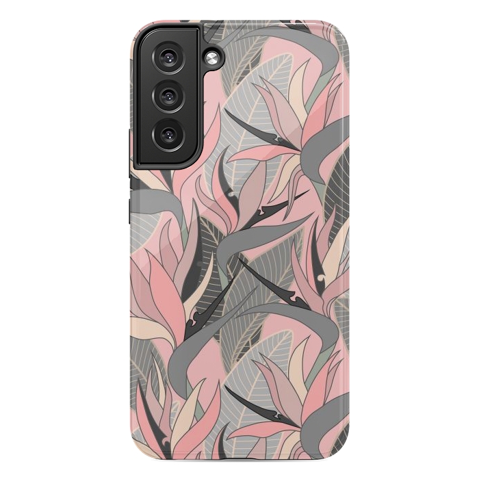 Galaxy S22 plus StrongFit Seamless Floral Pattern Plant Strelitzia G612 by Medusa GraphicArt